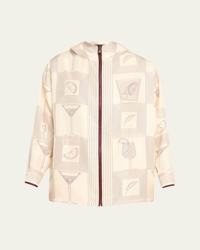 Rafael Aperitivo Twill Hooded Bomber Jacket
